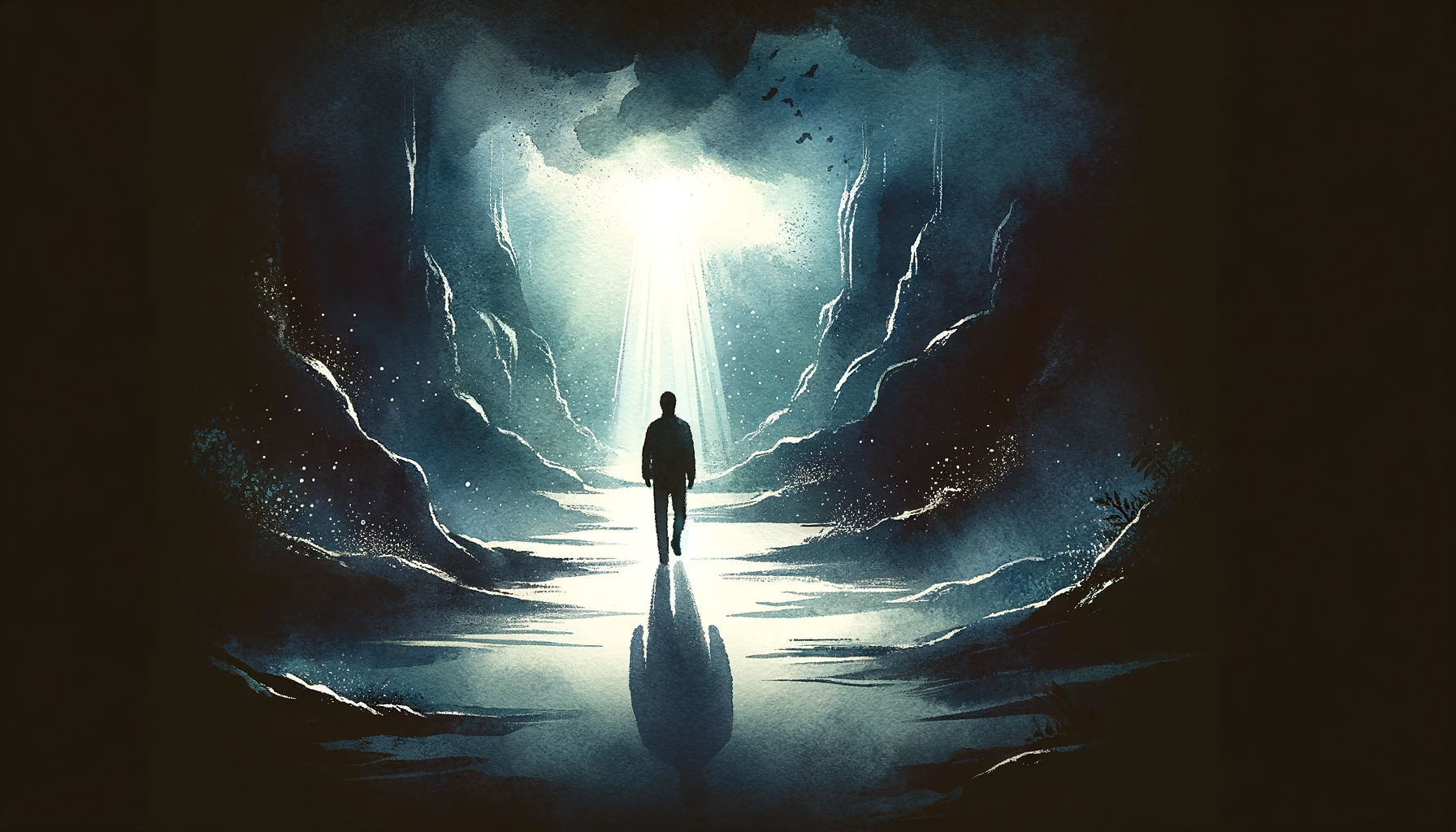 image from Psalm 23:4​—“Though I Walk Through the Valley of the Shadow of Death”